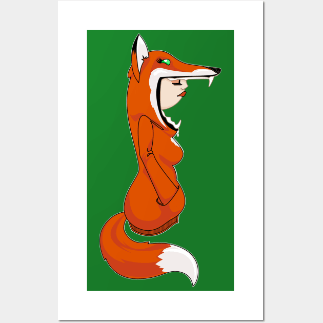 Foxy hoodie Wall Art by wuxter